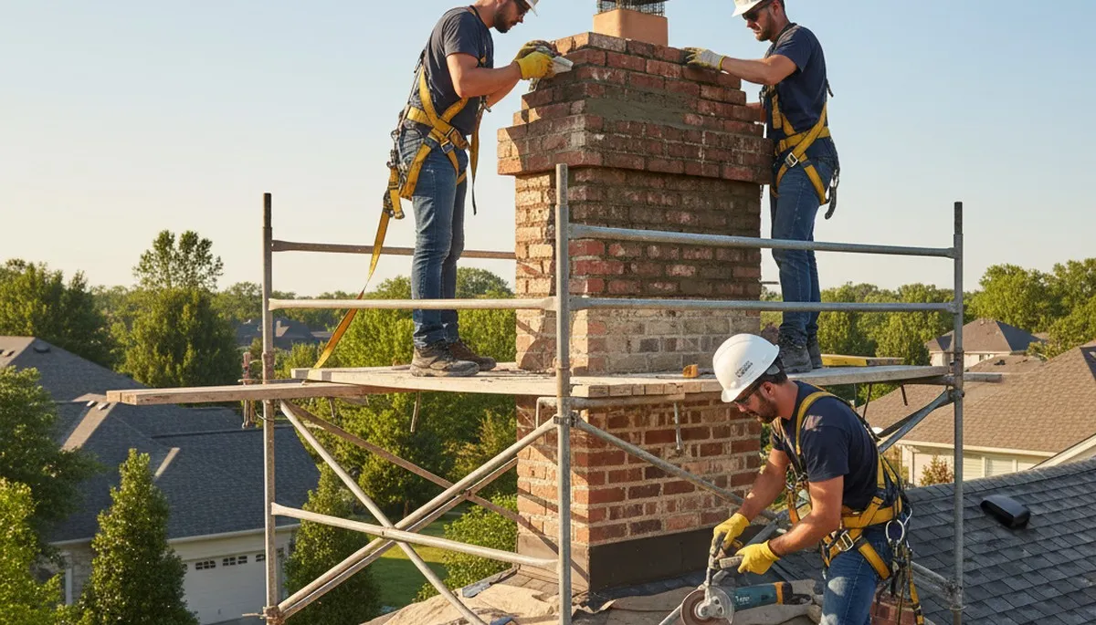 Charlotte, NC chimney repair by FX Remodeling & Exteriors for masonry and flashing damage